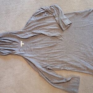 Eileen fisher grey cotton hoodie